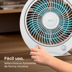 Cecotec - Fußbodenventilatoren EnergySilence 4500 Power Box 45 W, 12 Zoll Durchmesser, 3 Geschwindigkeiten, Timer, Multidirektionales, Einfache Bedienung, Maximale Sicherheit, Weiß