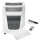 Leitz IQ Aktenvernichter Office Pro, Partikelschnitt Sicherheitsstufe P4, 22-20 Blatt (70-80 g/m²), TÜV+GS zertifiziert, 4 Stunden Dauerbetrieb, 30L Behälter, Sehr leiser Schredder für Büro, 80050000