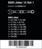 Wera 05020302001 6003 Joker 15 Set 1, Ringmaulschlüssel-Satz, metrisch, 15-teilig
