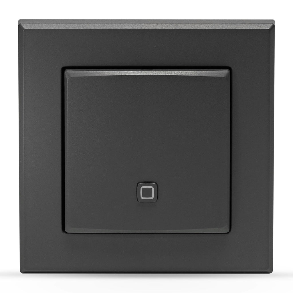 Homematic IP Smart Home Temperatur- und Luftfeuchtigkeitssensor – innen, anthrazit, steuert digital Heizkörper/Fußbodenheizung App, Alexa, Google Assistant, Temperaturmessung, Energie sparen, 160530A0