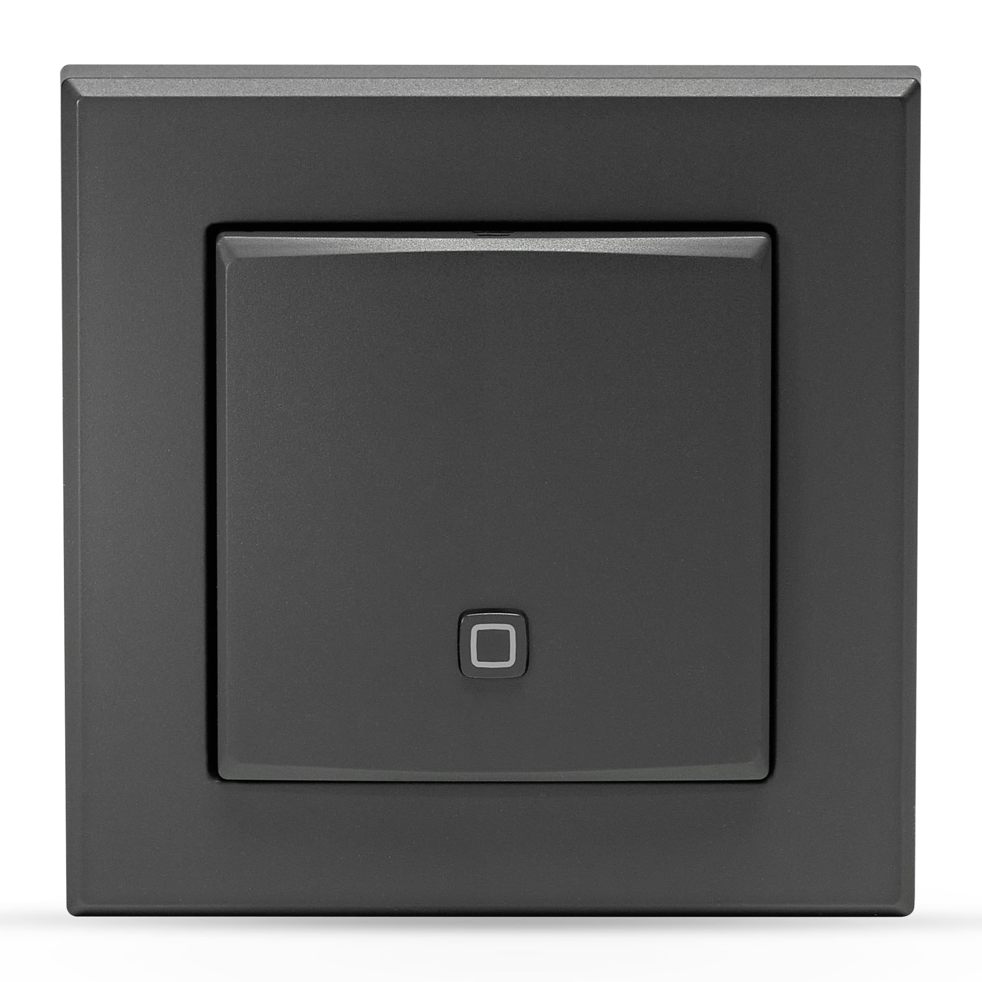 Homematic IP Smart Home Temperatur- und Luftfeuchtigkeitssensor – innen, anthrazit, steuert digital Heizkörper/Fußbodenheizung App, Alexa, Google Assistant, Temperaturmessung, Energie sparen, 160530A0