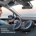 Freisprecheinrichtung für Auto Bluetooth 5.1 mit Clip Wireless Freisprechanlage Verbindet mit Siri & Google Assistant Unterstützung Auto EIN Aus Lauter 6W Lautsprecher für GPS Musik Telefon, Schwarz