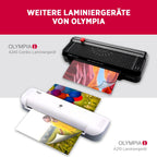 Olympia A 350 Combo 3-in-1 Laminiergerät | Heiß- und Kaltlaminieren | Kombi Laminier- und Schneidegerät | Keine Blasenbildung | Laminiergerät A4 | Laminator | Modernes und kompaktes Design