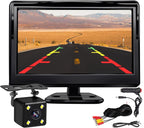 Kairiyard 5 Zoll HD Auto LCD Monitor mit 4LED Nachtsicht Wasserdicht Auto Rückansicht Rückfahrkamera Rückfahrsystem für PKW,SUV,Lieferwagen,Pickups und LKW