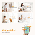 EMKE Badheizkörper Elektrisch 1320x500 mm, WiFi Intelligenter Handtuchheizkörper Elektrisch mit Thermostat, Elektrischer Handtuchwärmer Handtuchtrockner mit Heizstab Weiß 800W