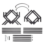 MODERN VINYL Schallplattenhalter – mattschwarzes Metall – 160–200 LP Aufbewahrung – einfache, schnelle Montage – Vinyl-Display, Aufbewahrung – High-End-Design – schützt Vinyl – Organisieren von Alben