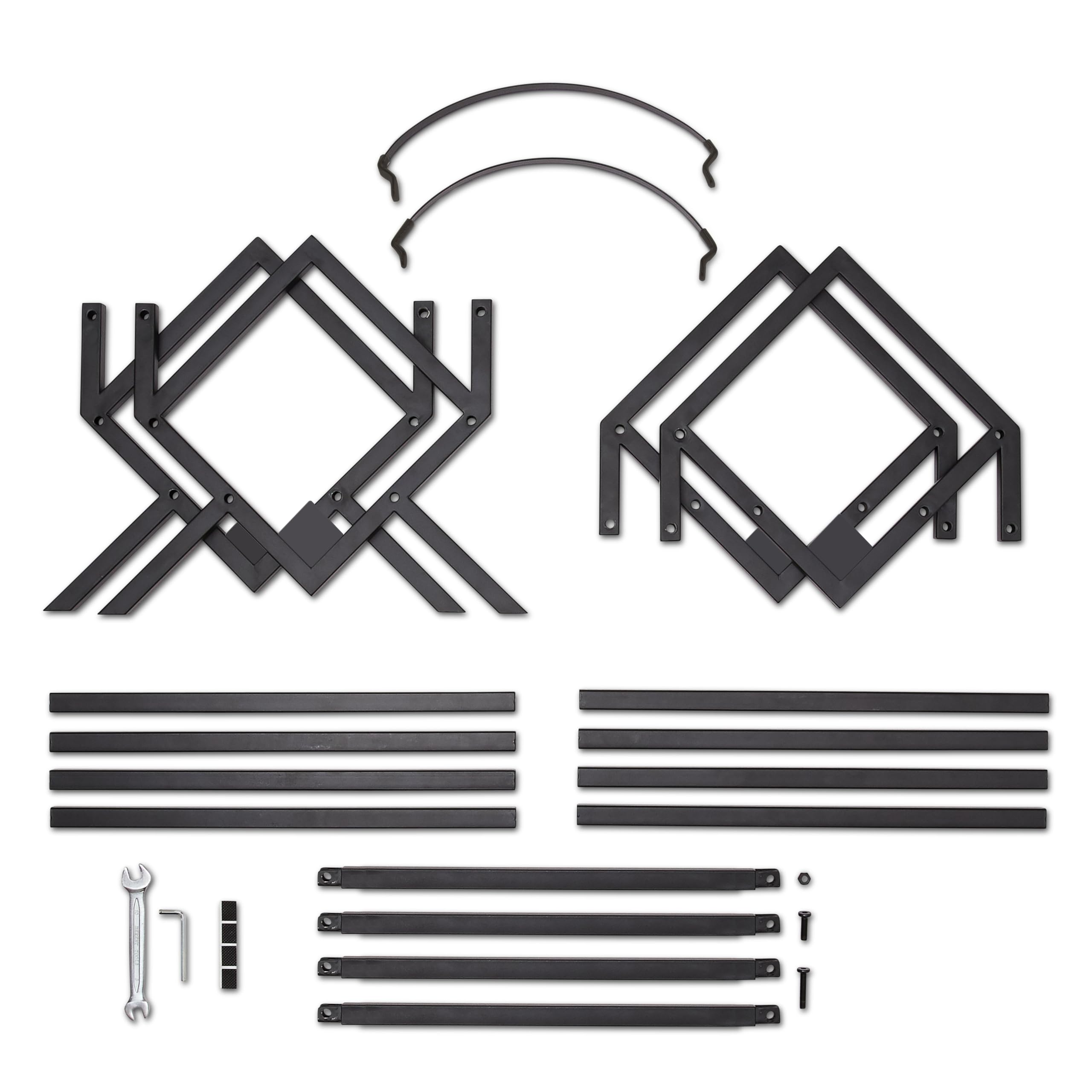 MODERN VINYL Schallplattenhalter – mattschwarzes Metall – 160–200 LP Aufbewahrung – einfache, schnelle Montage – Vinyl-Display, Aufbewahrung – High-End-Design – schützt Vinyl – Organisieren von Alben