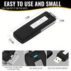 Digitales Diktiergerät, USB, Mini-Sprachaufnahme, Spion, 8 GB, kleiner Spion, USB, für Meetings, Interviews, Konferenzen, Unterricht, mit Speicher für mehrere Stunden Aufnahmezeit ST-1