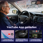 MSXTTLY Android Auto Wireless Adapter – 2026 U2AC-L9 Wandelt Ihre Wired in Wireless für Autos Radio mit Android Auto um, Kompatibel mit Android 11+, USB-C/A 5GHz WiFi Schwarz