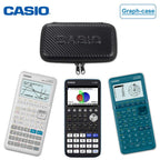 Casio Graph-Case, Schutztasche für Grafikrechner, schwarz, Carbon Design, mit Innentasche für Zubehör, 12.5 x 22 x 3.8 cm