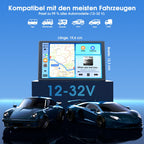Avylet 8'' Tragbares Carplay Display für Apple CarPlay & Android Auto, Touch Bildschirm, Magnetische Halterung, OTA-Updates, IP67 1080P Rückfahrkamera, Bluetooth, Sprachsteuerung, GPS-Navigation