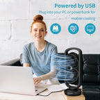 DR.PREPARE Tischventilator Klein Turmventilator 40cm Ventilator mit 3 Stufen, 105° Oszillation, 3 Timer Table Fan Tragbarer Ventilator für Schlafzimmer Büro Küchen