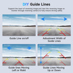 1080P HD Kabelloses Rückfahrkamera-Set, 7-Zoll-LCD-Monitor mit 2 Rückfahrkameras für Anhänger, Wohnmobil, LKW, Auto, Bus, DIY-Führungslinien, IP68 wasserdicht, Nachtsicht, BSD, 12 V-36 V