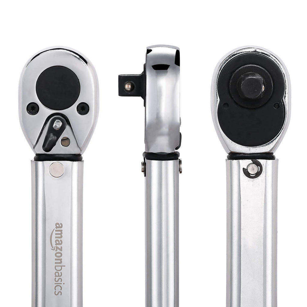 Amazon Basics Einrastender 3/8 Zoll -Drehmomentschlüssel, 15-80 ft.-lb, 20.4-108.5 Nm