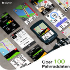 Bryton Rider S510 Sensor-Bundle 2,8-Zoll-Farb-LCD-Touchscreen GPS-Fahrradcomputer, Offline-EU-Karte, kompatibel mit Fahrrad-Radar, 30 Stunden Akkulaufzeit