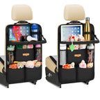 SURDOCA Auto Organizer Kinder mit Klapptisch – Rücksitz Organizer mit Touchscreen-Tabletfach, Wasserdichter Rückenlehnenschutz, passt in die meisten Fahrzeuge - (2 Stk.)