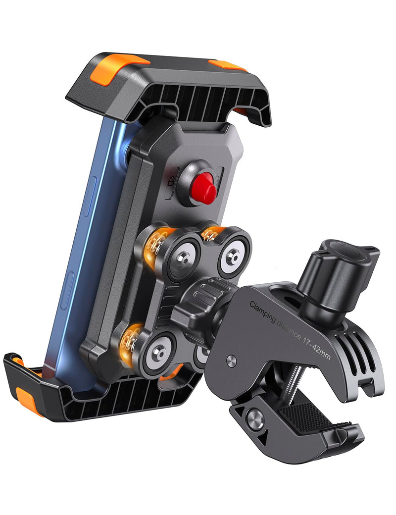 2025 Upgraded Handyhalterung Fahrrad Lenker, Universal Handyhalterung Motorrad [Doppelt Vibrationsgedämpft ] -360°drehbar Handyhalter für iPhone 17 16 15 Pro/Samsung S24 Ultra(4,7-7,2''Smartphone )