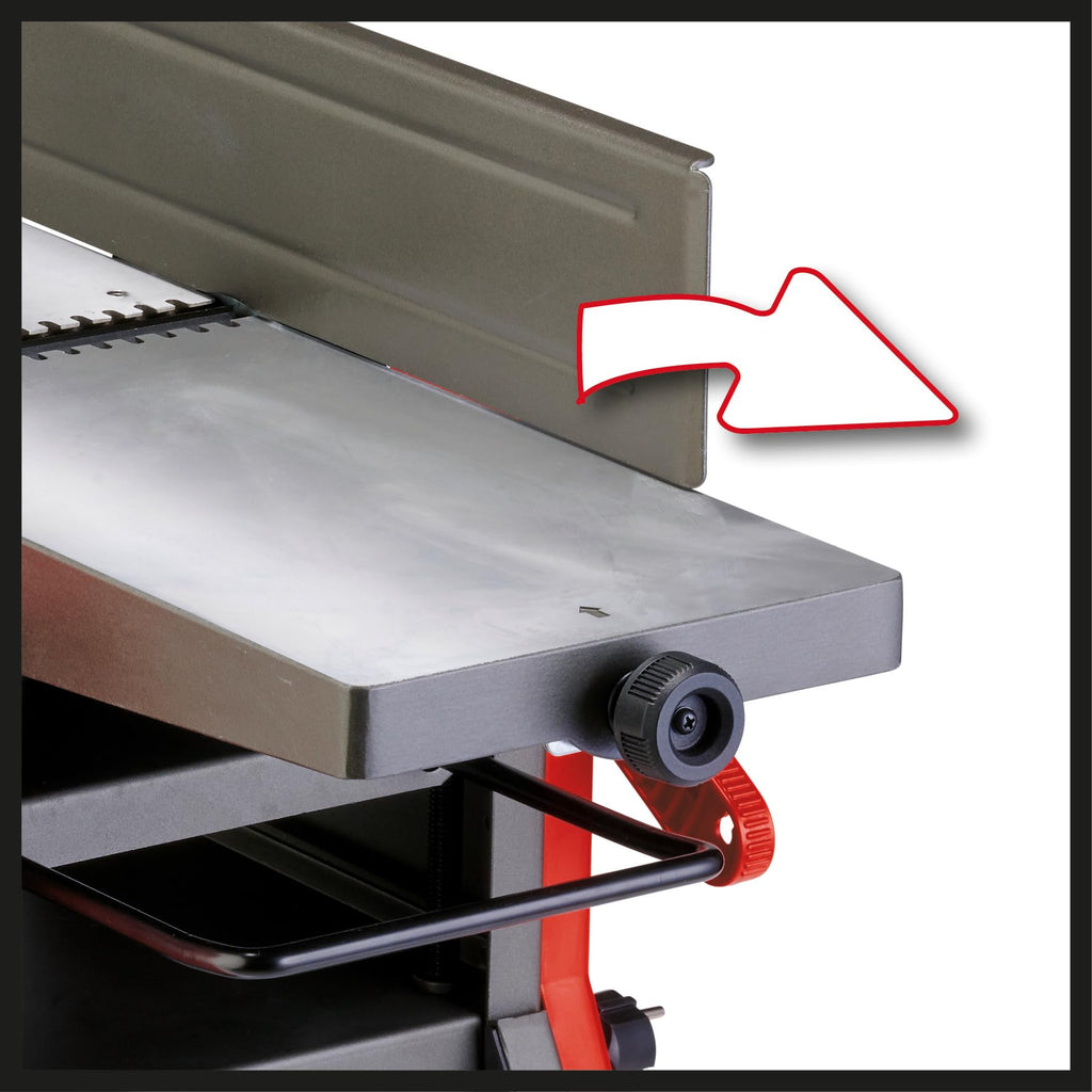 Einhell Stationäre Hobelmaschine TC-SP 204/2 (1500 W, 9000 min-1, 204 mm Hobelbreite, stabile Konstruktion zum Dickenhobeln und Abrichten, ausziehbarer Ausgabebügel)