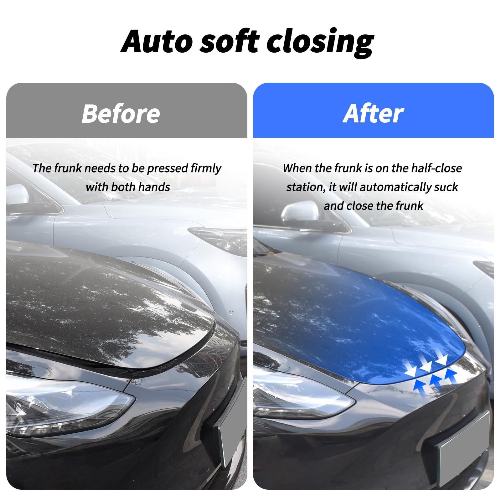 Power Frunk Model Y Soft Close für Tesla Frontkofferraum automatisches Schließen, elektrische Absaugung automatische Verriegelung, kompatibel mit 2021 2022 2023 2024 (Tesla Model Y Soft Close Frunk)
