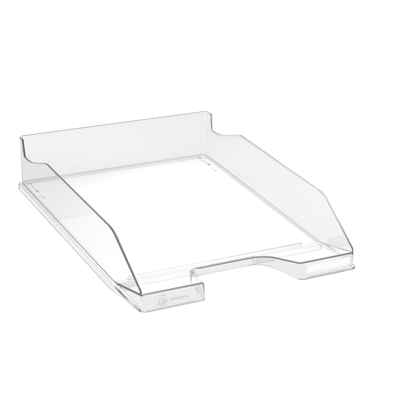 Exacompta 113223D 6er Pack Premium Briefablage Combo Midi DIN A4. Idealer Briefkorb für Ihre Organisation. Robuster und stapelbarer Ablagekorb Glasklar glossy