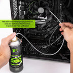 6 x 400ml Spraytive Power Druckluftspray: Mit 10cm + 50cm Sprühverlängerung - Reinigung von Tastatur, PC/Computer, PS5, Kamera