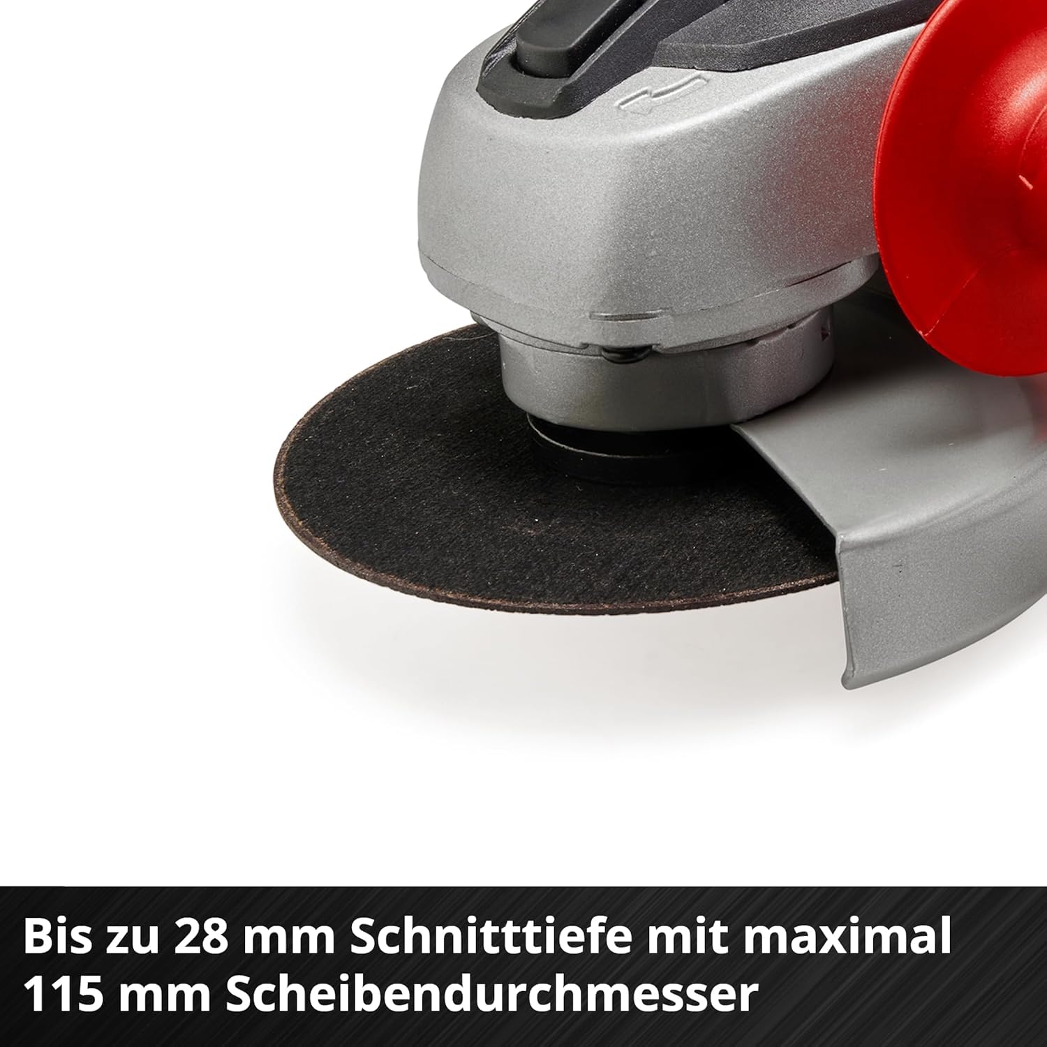 Einhell Akku-Winkelschleifer TC-AG 18/115 Li (1x4,0Ah) (18 V, 115 mm Scheiben-Ø, 28 mm Schnitttiefe, Softstart, Zusatzhandgriff, inkl. 1x 4,0 Ah Akku & Ladegerät)