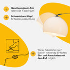 Brilliant Lampe Vessa Bogenstandleuchte 1, 7m chrom/weiß