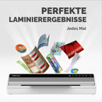 Fellowes Saturn A4 Laminiergerät fürs Büro – InstaHeat, 60 Sek. Aufwärmzeit, Staufreigabe, Auto-Abschaltung – für 80/100/125 Mikron – inkl. 10 Folien – für Zuhause & Büro