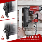 WORKPRO Druckluftnagler Drucklufttacker 2 in 1 inkl. 700 Klammern & Nagel, 9040/F50, max 7,1 bar Profi Druckluftpistole mit Sicherheitsnase für Werkstatt und Haus (Nägel bis 50mm, Klammern bis 40mm)