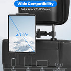 Tablet Halterung Auto,Tablethalterungen Auto - Ausziehbare KFZ Tablet Halter Kopfstütze,Universal 360° DrehungTablet Kopfstützenhalter für iPad,Switch,Sumsung Tab,Smartphone und 4,7-13 Zoll Geräte