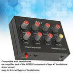 7-Band-Auto-Audio-Equalizer, 3,5-mm-Eingang -Ausgang Eingang 12 DB High Bass-Einstellung Zweikanal-Digital-Equalizer