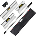 VEVOR Dekorspachtel Set 25 cm / 60 cm/ 80 cm Breitspachtel, 0,89-2 m Klingenlänge Trockenbau Flächenspachtel, 0,5 mm Klingenstärke Fassadenspachtel aus Edelstahl, ergonomischer Griff Gipserspachtel