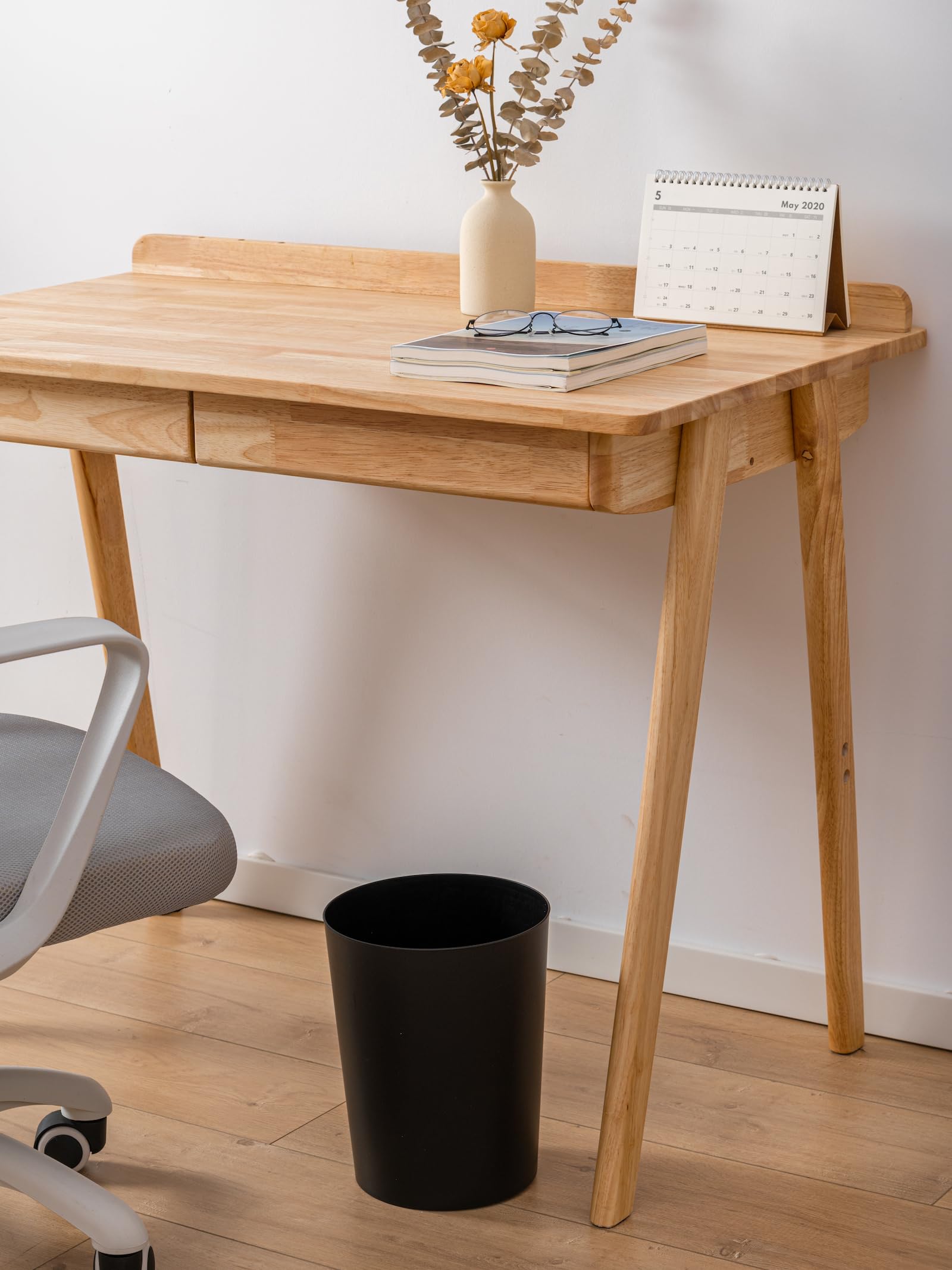 Cetomo 7.2L*6 Mülleimer, Abfalleimer, Papierkorb, Müllbehälter, Plastikmülleimer, Abfallbehälter für Papierabfall, Büro, Schlafzimmer, Kunststoff (PP), Schwarz, 7.2L (21 x 17.3 x 26.5 cm), 6er Set