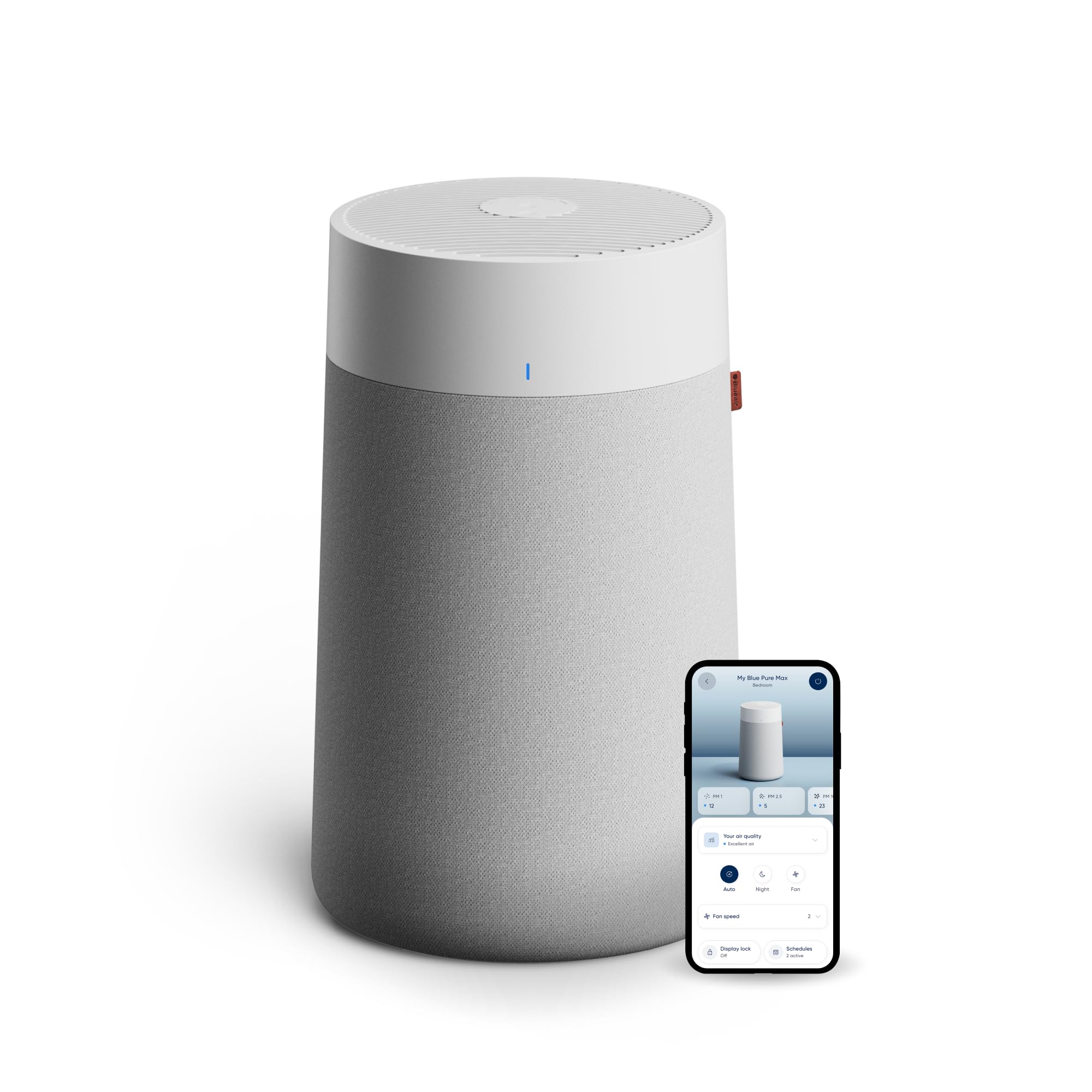 BLUEAIR Blue Pure 3350i Max Luftreiniger für Räume bis 86 m² – Smart, leise, mit HEPASilent-Technologie – entfernt Allergene, Tierhaare, Rauch, Staub und Schimmel – ideal für Zuhause & Haustiere