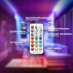 B.K.Licht - 5er Set LED Bad Einbaustrahler 230V mit Fernbedienung, buntes RGB Licht, Lochmass 70mm, LED Spot, Deckenspots, Spots, Einbauleuchten, Einbauspots, Badezimmer, 92x45 mm, Weiß