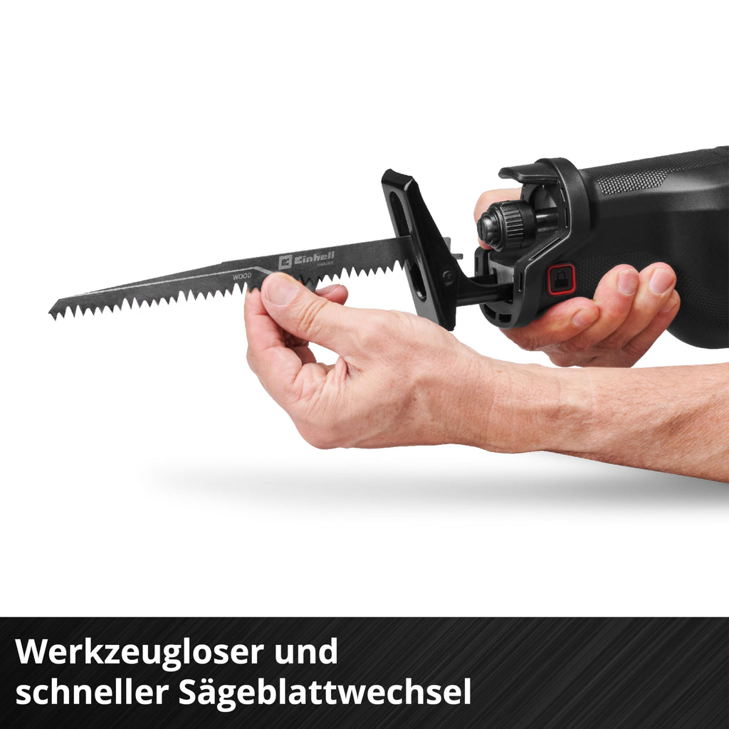 Einhell Professional Akku-Universalsäge TP-AP 18/32 Li BL - Solo Power X-Change (18 V, Brushless, 32 mm Hubhöhe, 300 mm Schnitttiefe in Holz, inkl. 2x Sägeblatt, ohne Akku)