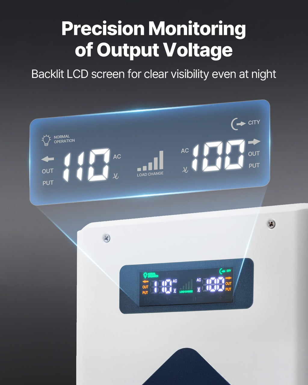 VEVOR Spannungswandler Abwärts, 2000 VA, Hochleistungs-Konverter, 220 V auf 110 V Leistungstransformator, mit 2 US-Steckdosen, USB-Ausgang, LCD-Display, Temperaturschutz, für 110-V-Geräte