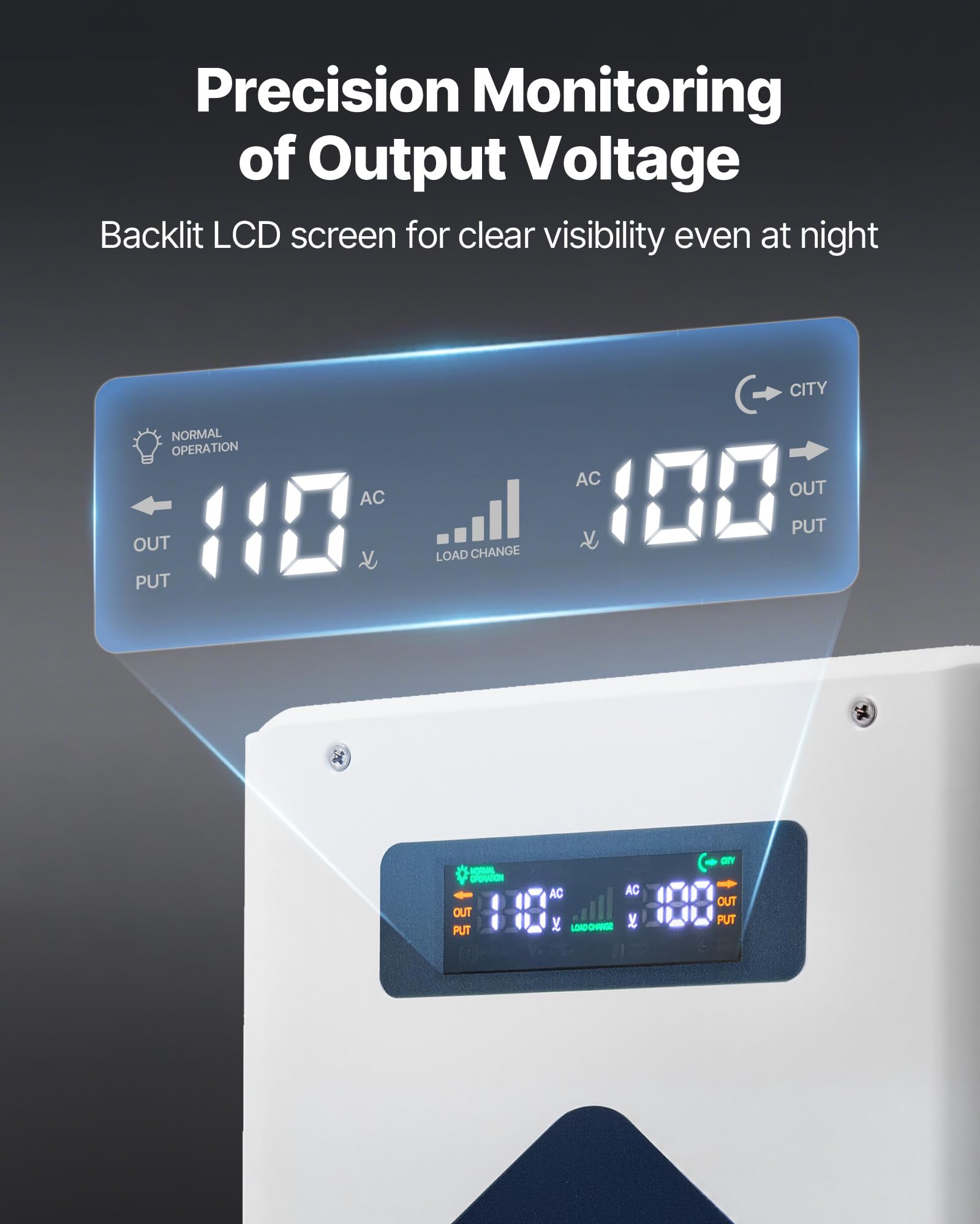VEVOR Spannungswandler Abwärts, 2000 VA, Hochleistungs-Konverter, 220 V auf 110 V Leistungstransformator, mit 2 US-Steckdosen, USB-Ausgang, LCD-Display, Temperaturschutz, für 110-V-Geräte
