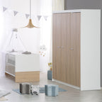 roba Zimmerset 'Gabriella', 3tlg, Bicolor, inkl. Bett 70x140cm, Wickelkommode mit 3 Schubladen, Schrank 3-türig