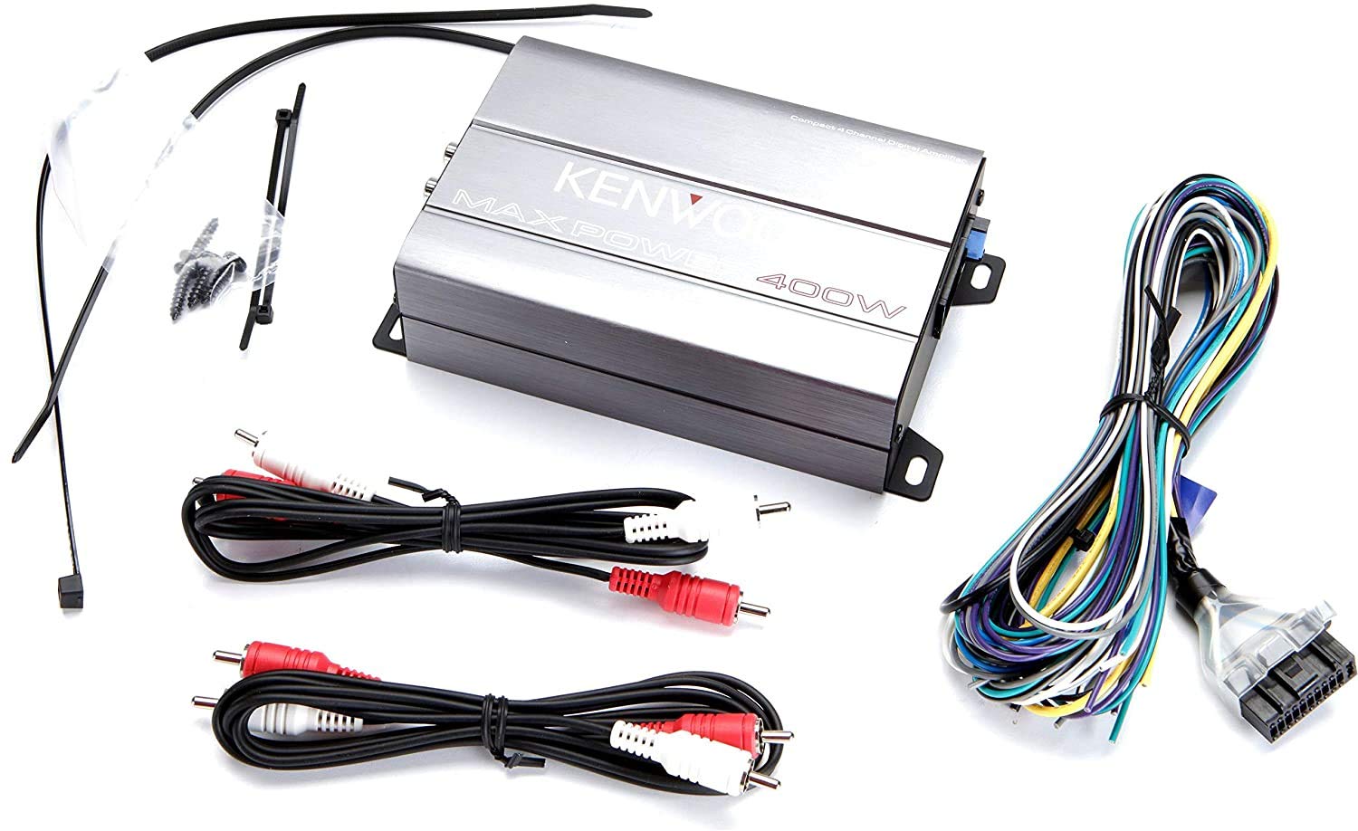 Kenwood KAC-M1814 4-Kanal-Digitalverstärker, kompakt, überbrückbar, 400 W max. Leistung