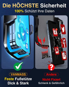 VANMASS Handyhalterung Auto 2026 neuste Version Handy Halterung Auto 4 in 1 Lüftung & Saugnapf Handyhalter 100% Kratzschutz Smartphone Halterungen Innentürgriffe für iPhone 17 Samsung S24 Huawei