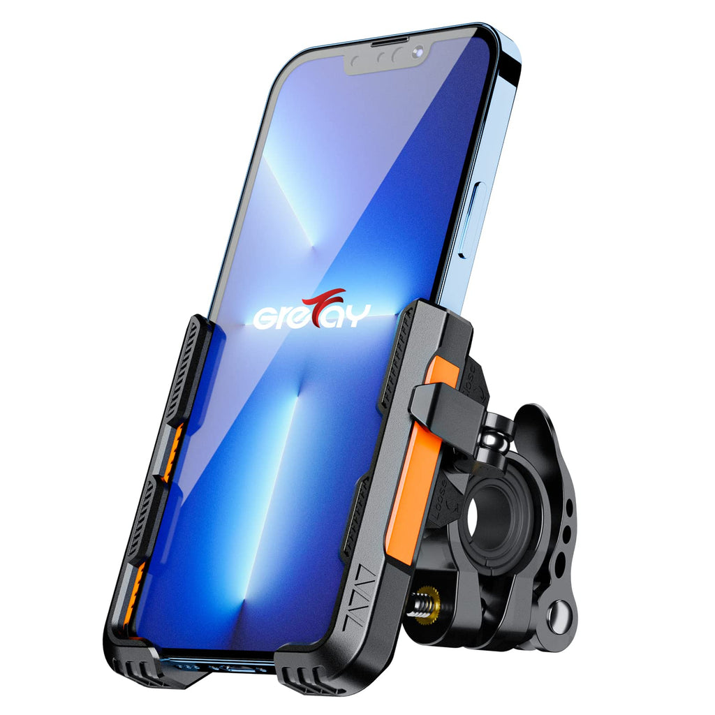Grefay Fahrrad Handyhalterung【1S Schnelle Demontage】 Motorrad Handyhalter Mit 360 Drehung Outdoor Lenker Handyhalter für Rennrad MTB Scooter für 4,5-7,0 Smartphone