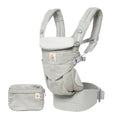 Ergobaby Omni 360 4-Positionen Babytrage für Neugeborene ab Geburt bis 20kg, 4-in-1 Kindertrage Tragesystem, Pearl Grey
