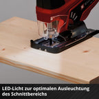 Einhell Akku-Stichsäge TC-JS 18 Li (1x2,5 Ah) Power X-Change (Li-Ion, 18 V, Pendelhubfunktion, Absaugadapter, inkl. 1x 2,5 Ah Akku, Ladegerät und Koffer)