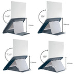 Leitz Höhenverstellbarer Laptopständer, Kompakte Laptop-Erhöhung mit 4 Höhen für 13“-15“ Notebooks, 80% recycelter Kunststoff & 100% recyclebar, IGR-zertifiziert, Ergo Cosy Serie, Dunkelgrau, 64260089