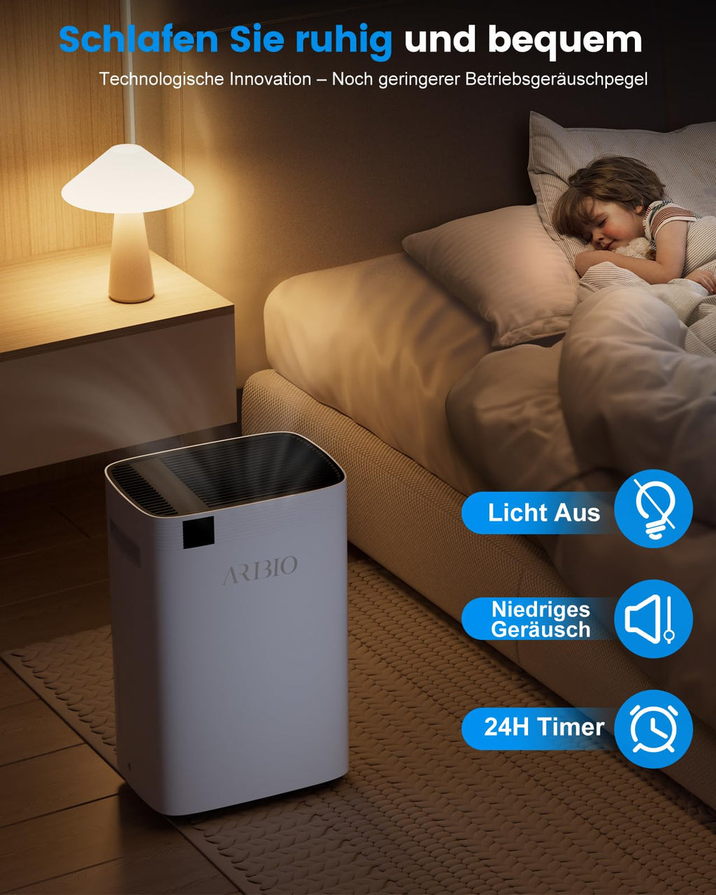 Luftentfeuchter Elektrisch, 30L/Tag Leistungsstarker Entfeuchter mit LED Anzeige,Timer, Wäschetrocknung, Raumgröße ca 300m³/100㎡, Gegen Feuchtigkeit & Schimmel in Keller, Badezimmer & Wohnung