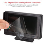 OBEST 4,3" Rückfahrkamera Auto Monitor Bildschirm, Monitor für Rückfahrkamera, V1/V2 Zwei Video-Eingang, LCD Auto Monitor für SUV, Van, KfZ, Truck