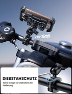 Lamicall Handyhalterung Motorrad, Handyhalter Fahrrad - [Metall-Verlängerungsarm] [Doppelt Vibrationsgedämpft] Handy Motorradhalterung Diebstahlsicher, 720° Drehbarer Lenker Halter für iPhone 17/16/15