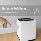 Stadler Form Luftbefeuchter Noah, für große Räume bis 110 m², starke Befeuchtungsleistung, energieeffizient, 4 Stufen & Turbo-Stufe, Hygrostat, App, WiFi, leise, weiß