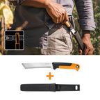 Fiskars Erntemesser, Für dicke Stiele und Stängel, Klingenlänge: 15 cm, Rostfreier Stahl/Kunststoff, Schwarz/Orange, X-series, K82, 1062830
